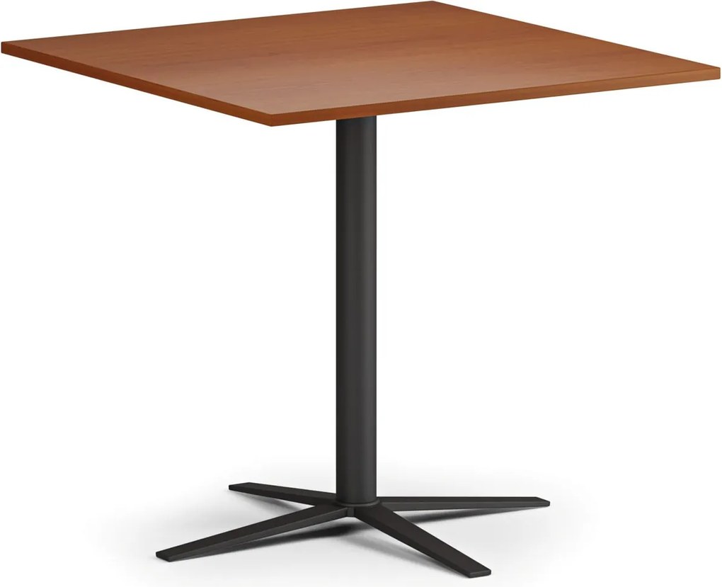 Stolik kawowy AURA, 60x60 cm, czarna podstawa, czereśnia