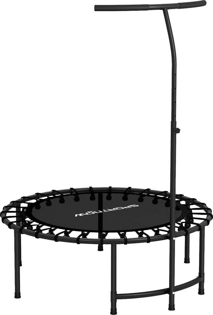 SPORTNOW Trampolina Rebounder, 5-stopniowy regulowany uchwyt, trampolina do treningu, Czarny