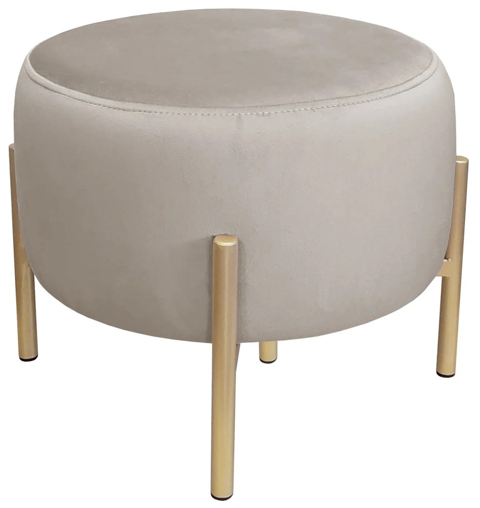 Pufa OLA LOFT ławka podnóżek metal złota MG09