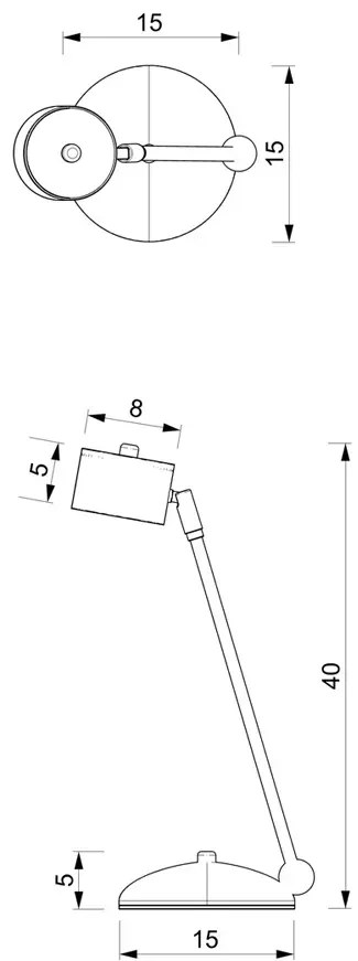 Niebiesko-złota lampka biurkowa - N021-Circile