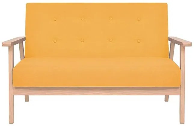 2-osobowa żółta sofa retro T4-H42