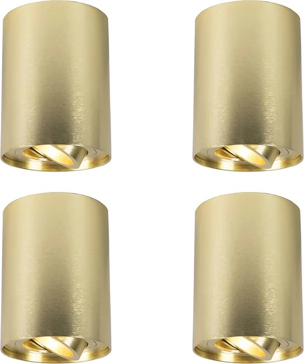 Zestaw 4 reflektorów regulowanych złoty/mosiężny - Rondoo up