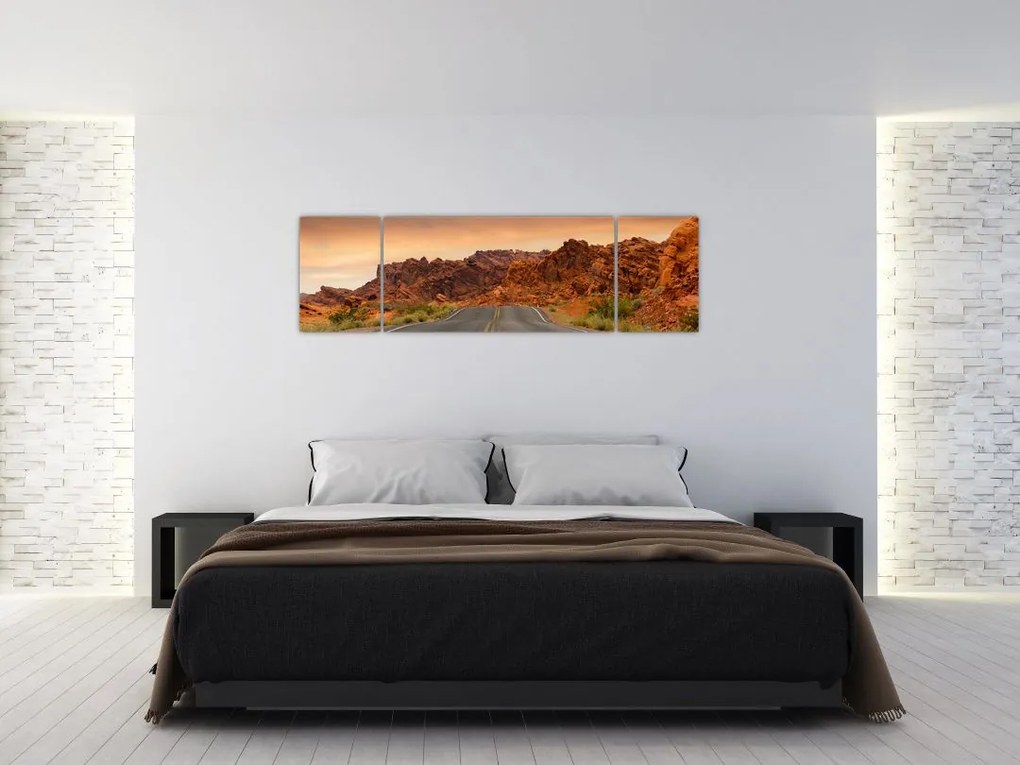 Obraz drogi i skał (170x50 cm)