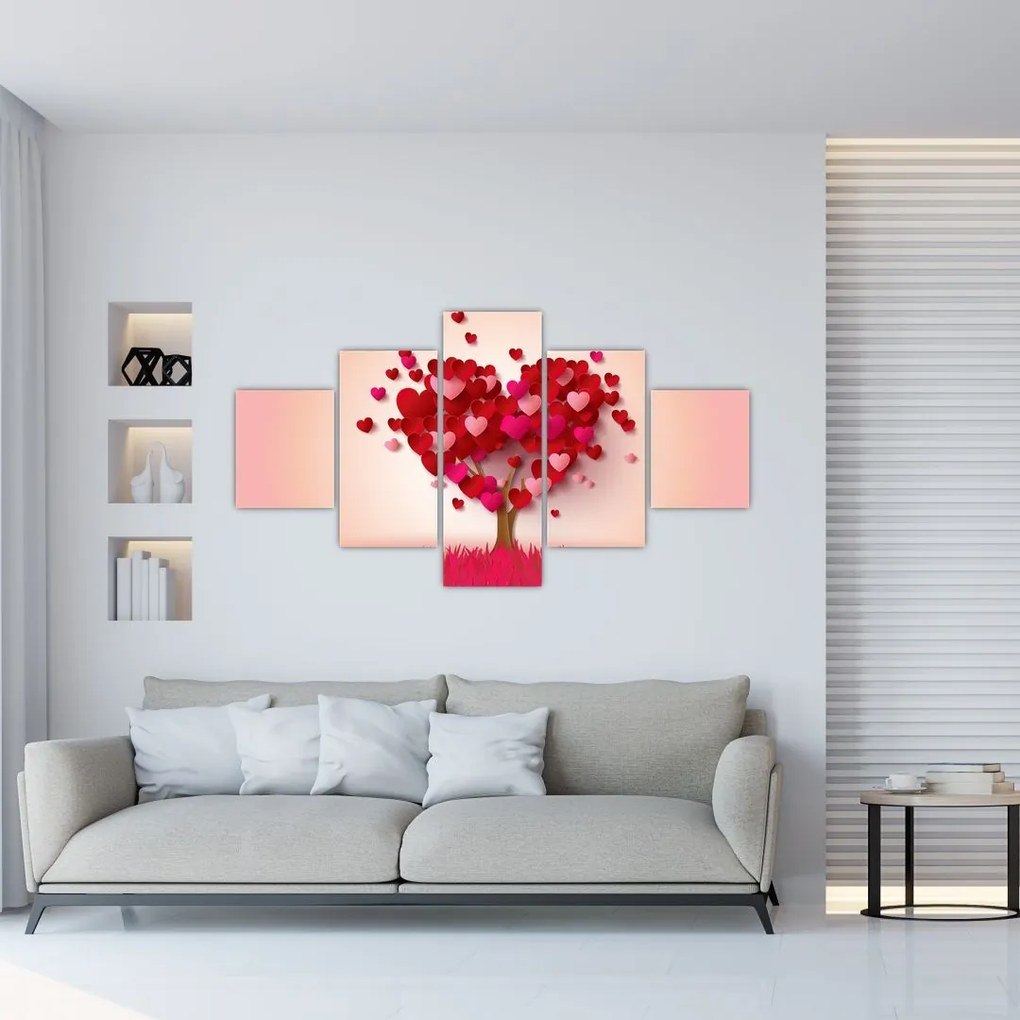 Obraz drzewa serca (125x70 cm)