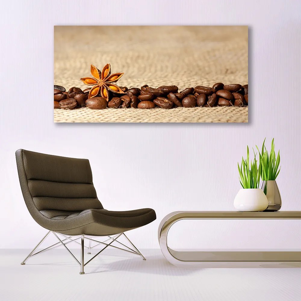 Zdjęcie na płótnie Kawa Ziarnista w Detalu