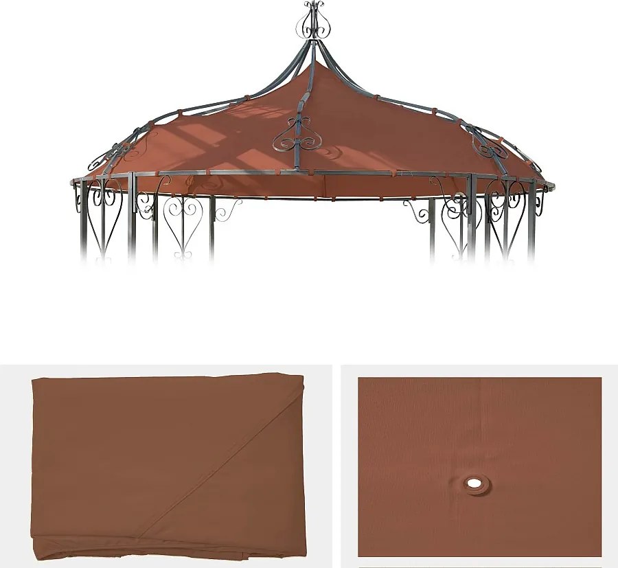 Wymiana pokrycia dachu pergoli Cabrera, terakota-brązowy