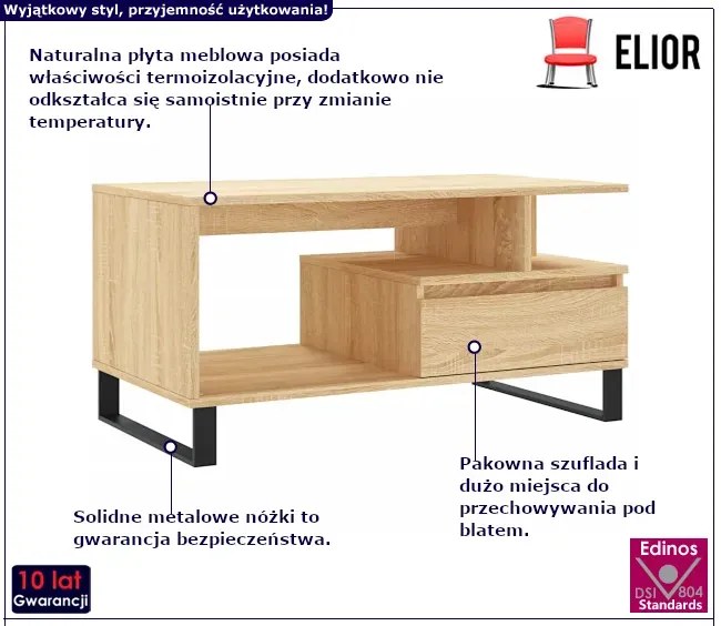Stolik kawowy do salonu dąb sonoma D1-F65