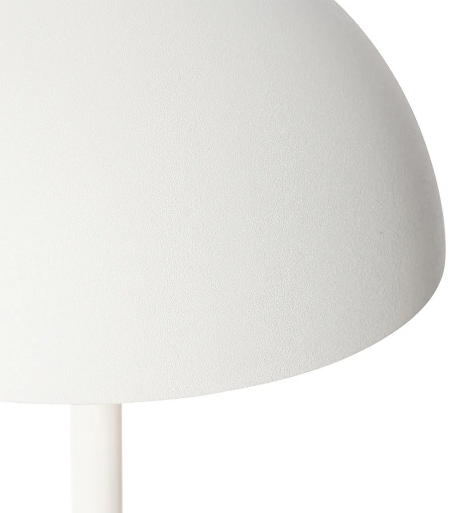 Zewnetrzna Lampa stołowa zewnętrzna biała ładowalna z 3-stopniowym ściemniaczem - Keira Nowoczesny Oswietlenie zewnetrzne