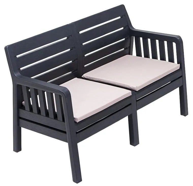 Antracytowa sofa ogrodowa Lara – Floriane Garden