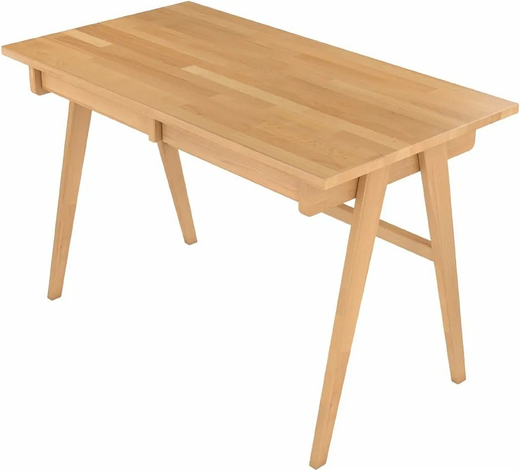 Drewniane bukowe biurko z szufladami Visby EDDA / naturalne