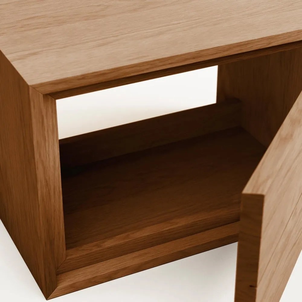 Brązowa wisząca szafka pod umywalkę z litego drewna tekowego 60x40 cm Kenta – Kave Home