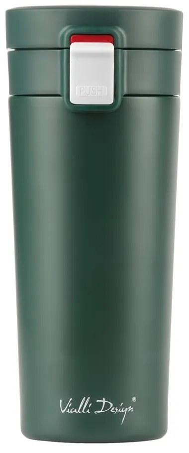 Zielony podróżny kubek termiczny Vialli Design Fuori, 400 ml