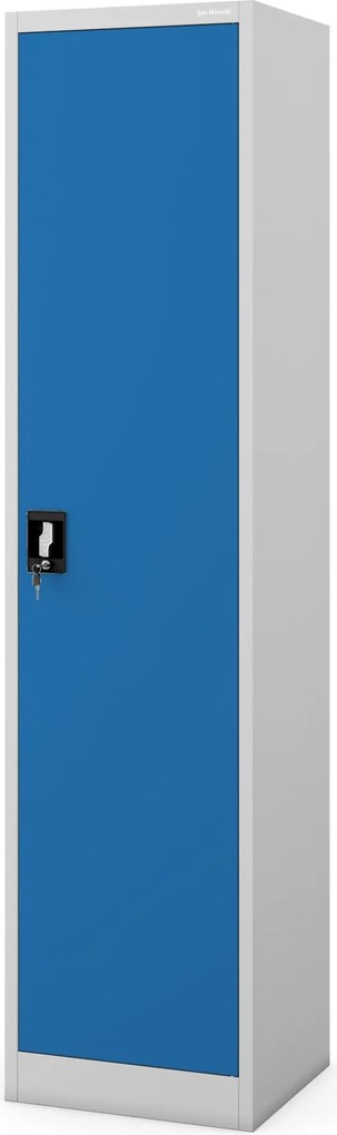 Szafa na akta kartotekowa na klucz szaro-niebieska, 450x1850x400 mm: ALEX