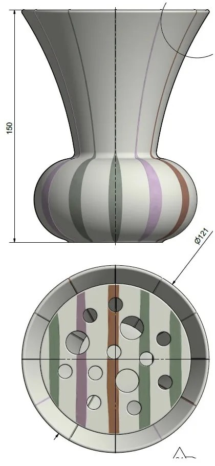 Kamionkowy wazon Kähler Design Signature, wys. 15 cm