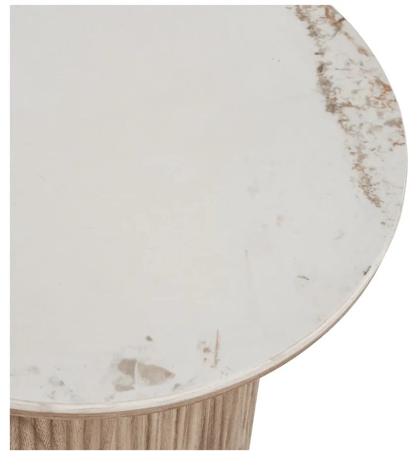 Okrągły stolik z blatem w dekorze marmuru ø 45 cm Athens – House Nordic