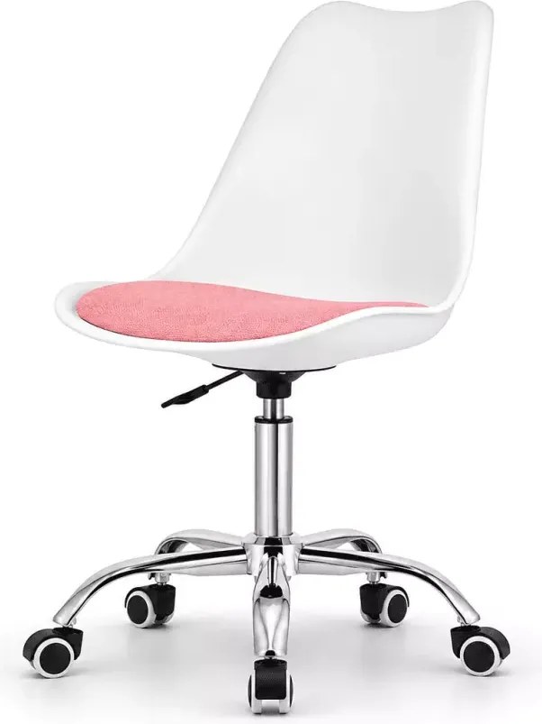 Nowoczesne, ergonomiczne i stylowe krzesło Miramas z regulacją wysokości i kauczukowymi kółkami do biura i domowego biura