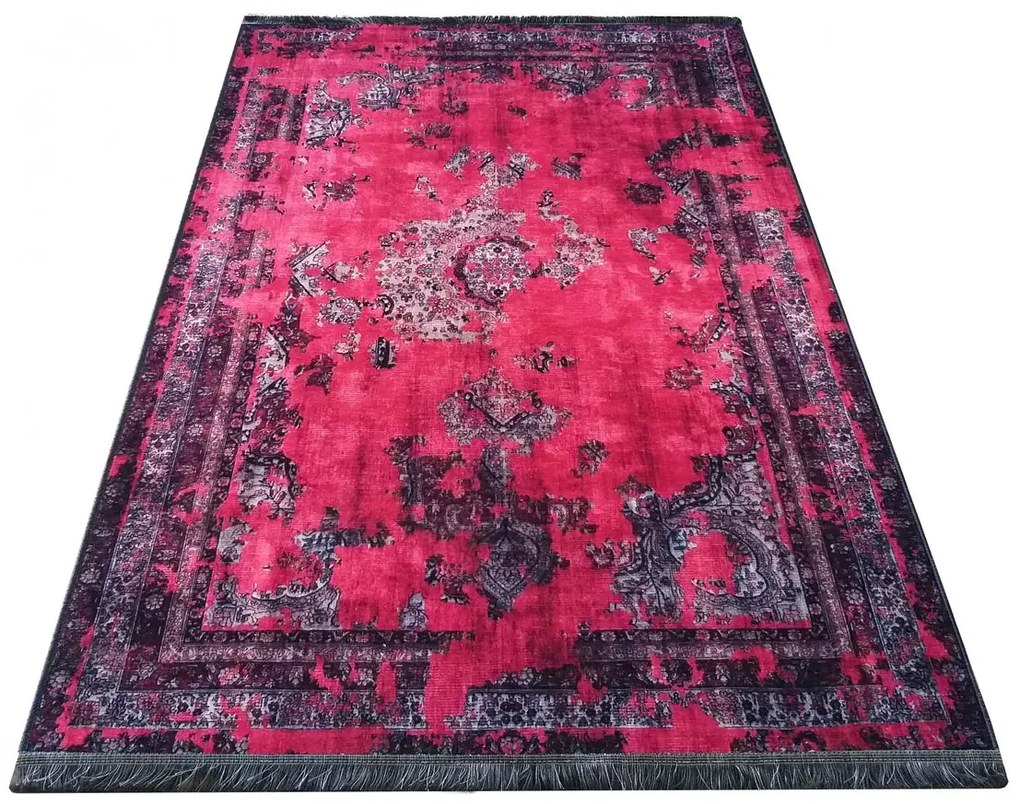 Czerwony dywan w stylu vintage P5-E18