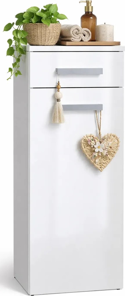 Szafka Łazienkowa Biały Słupek Połysk F8-M89