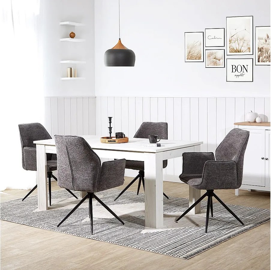 Krzesło jadalniane 61x92,5x60 cm szare nowoczesne krzesło typu jajko