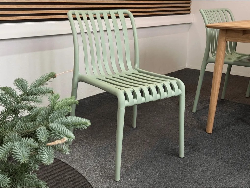 Plastikowe krzesło TREGO, zielone