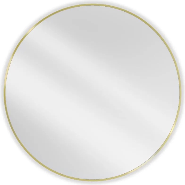 Mexen Loft lustro łazienkowe okragłe 100 cm, rama złota szczotkowana - 9850-100-100-000-50