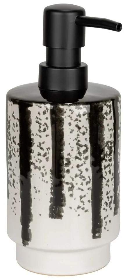 Czarno-biały dozownik do mydła ceramiczny 340 ml Subiza – Wenko
