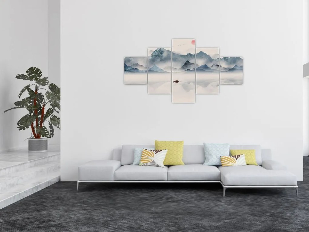 Obraz - Dolina Gór Błękitnych (125x70 cm)