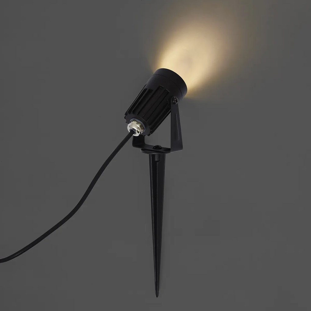 Nowoczesny reflektor 12V czarny z LED IP67 - Voltaire Pico