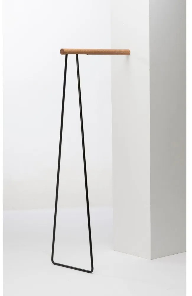 Czarny stalowy stojak na ubrania 65x150x45 cm – LIND DNA