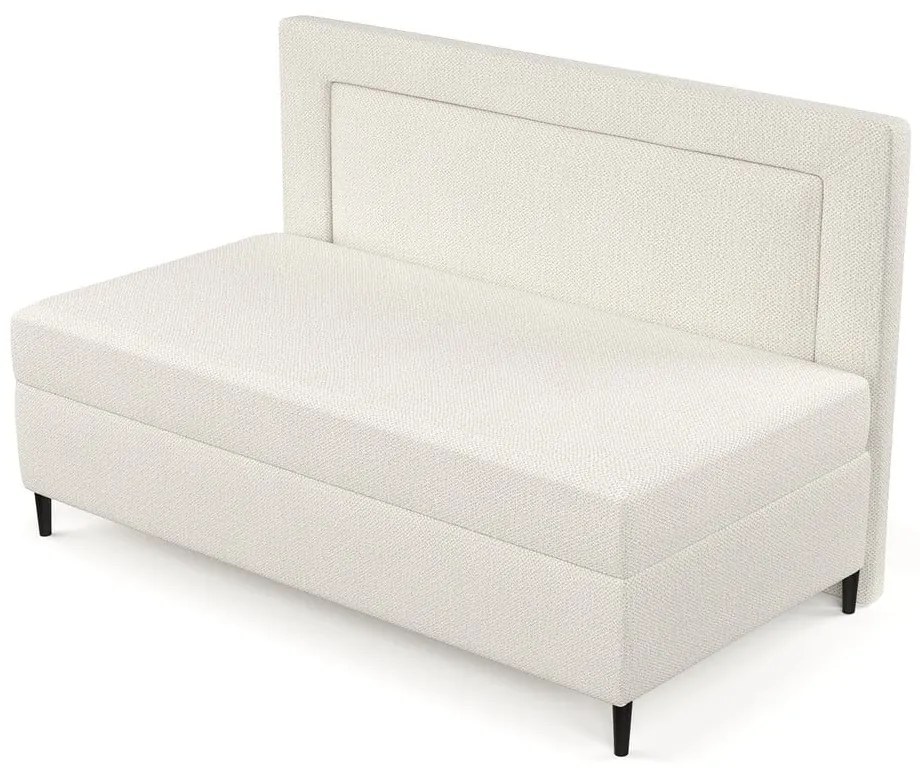 Beżowe tapicerowane łóżko jednoosobowe 100x200 cm Alba – Maison de Rêve