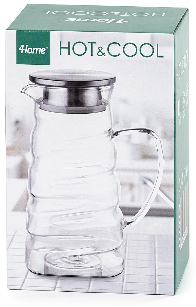 4Home Dzbanek szklany Wave Hot&Cool, 1,2 l