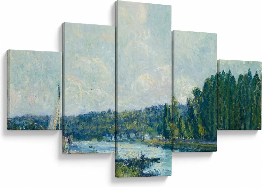 Obraz - Alfred Sisley, The Banks of the Oise, reprodukcje (125x70 cm)
