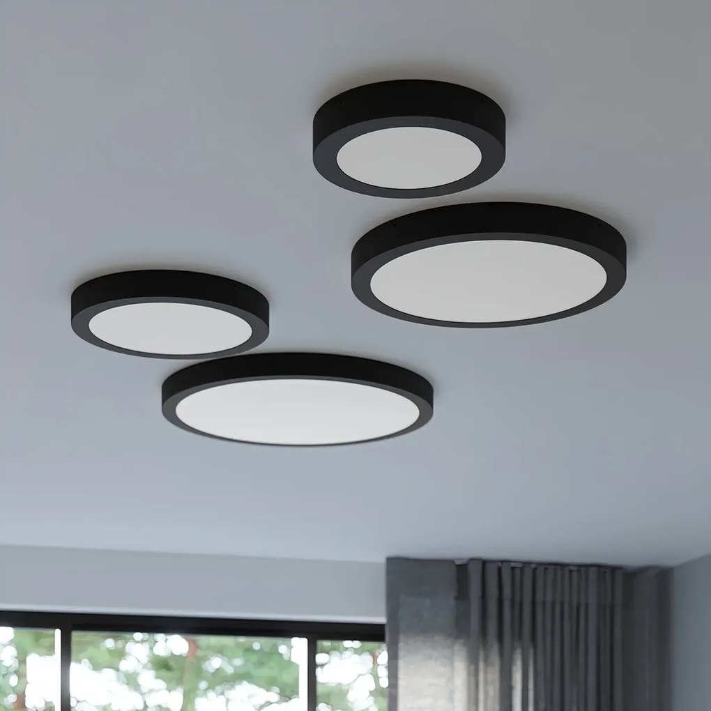 Plafon ONYX 60 czarny LED 3000K SOLLUX  LIGHTING