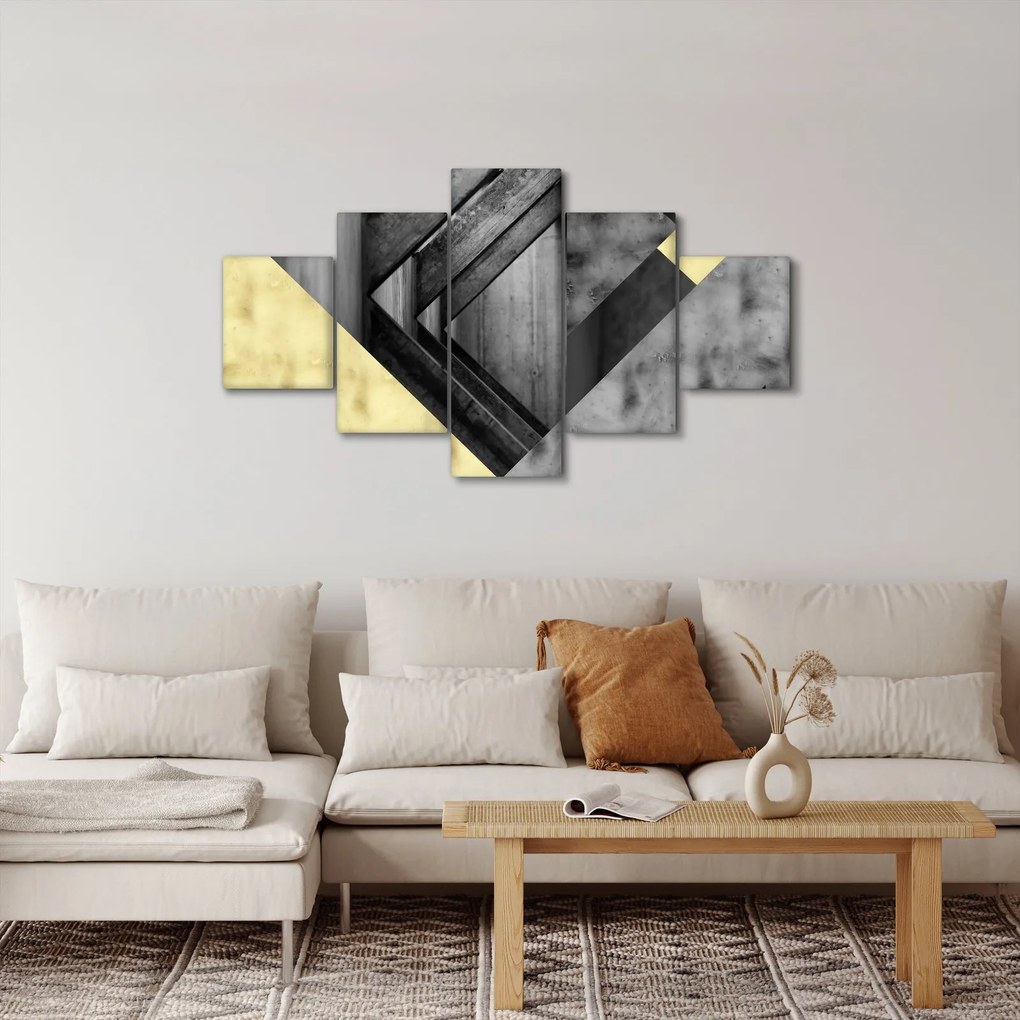 Obraz - Teksturowane kształty (125x70 cm)