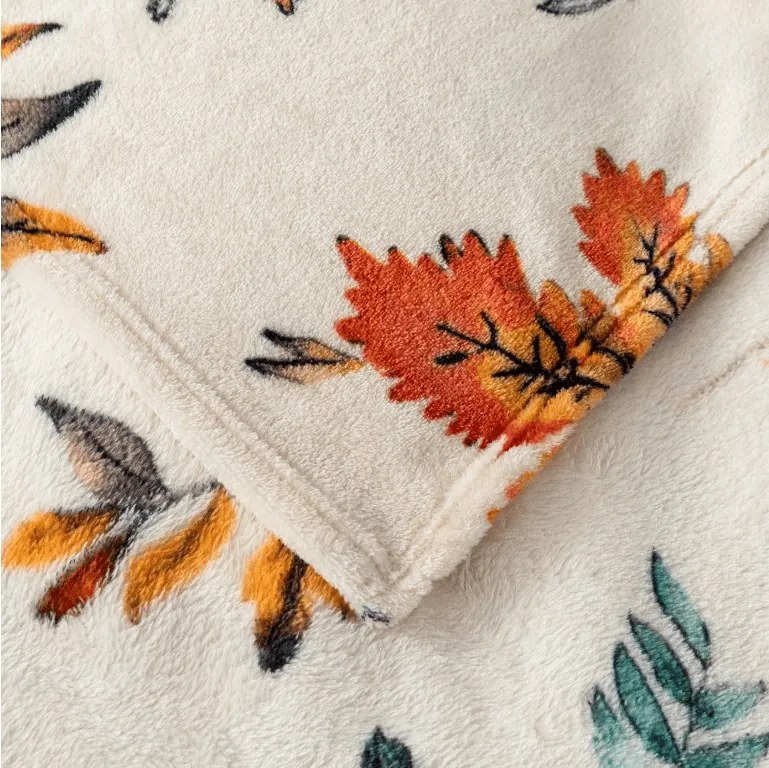 Mikropluszowy koc AUTUMNA, kremowy Rozmiar: 200 x 220 cm