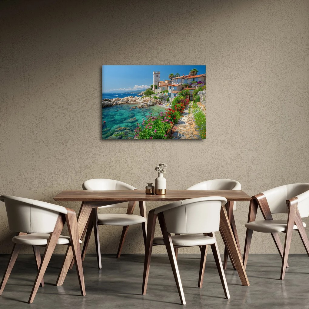 Obraz - Malownicza nadmorska wioska (70x50 cm)