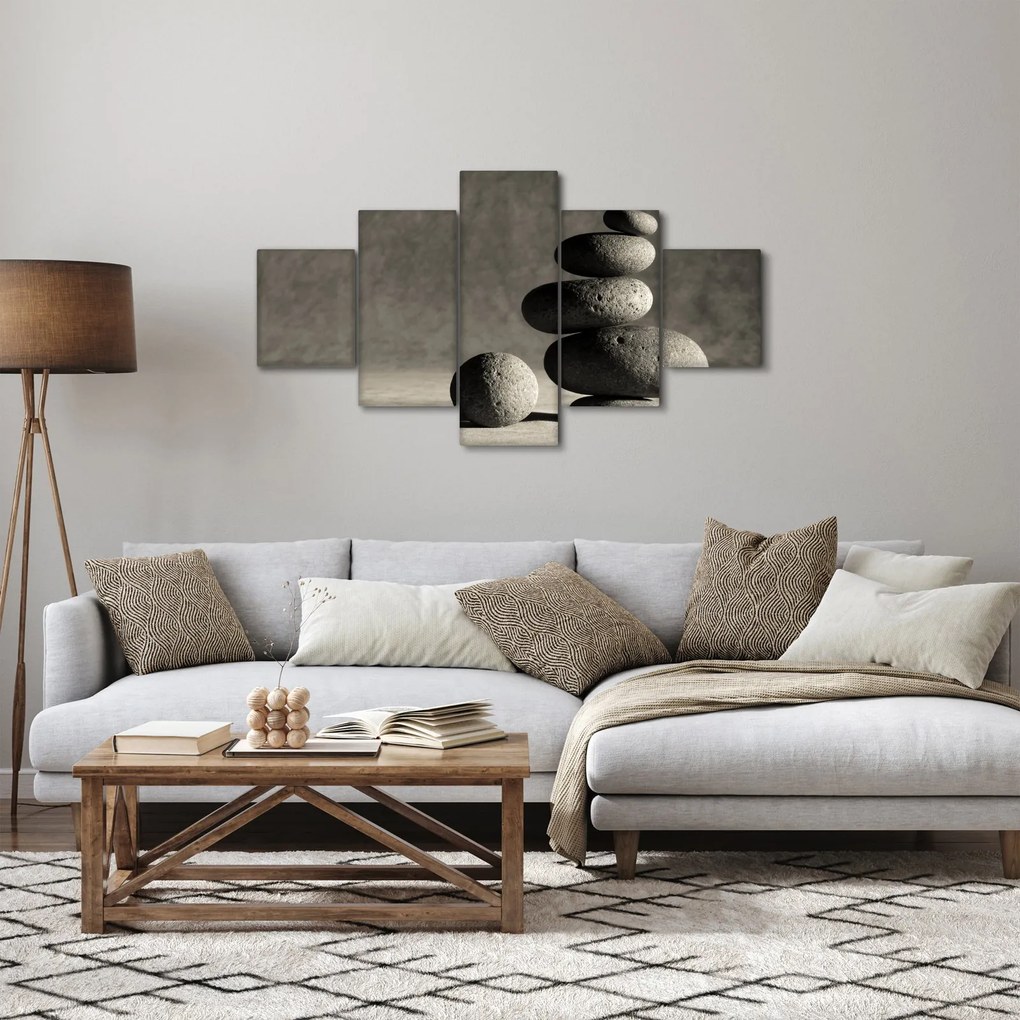 Obraz - Szare kamienie (125x70 cm)