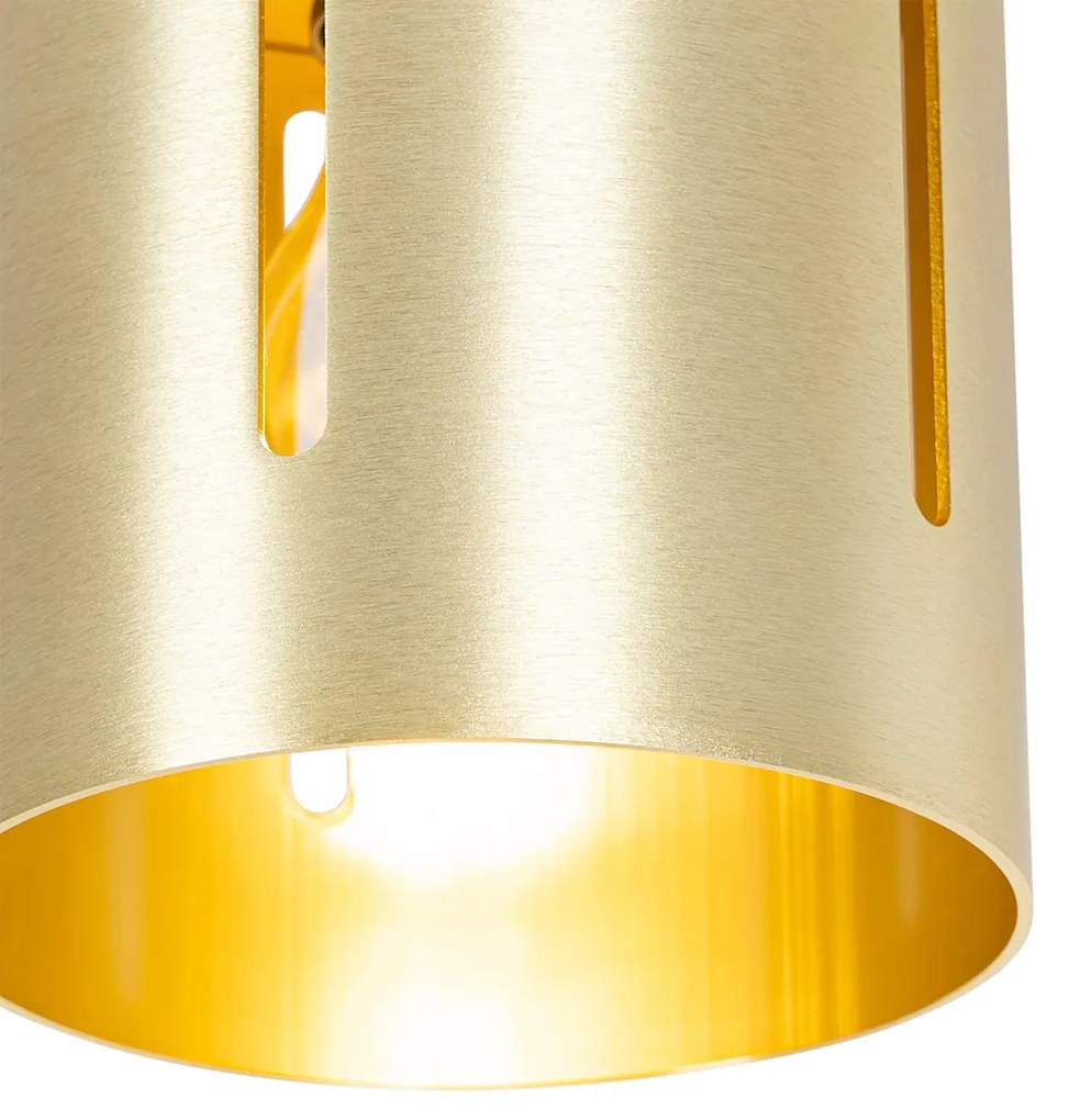 Designerska lampa sufitowa złota - YanaDesignerski Oswietlenie wewnetrzne