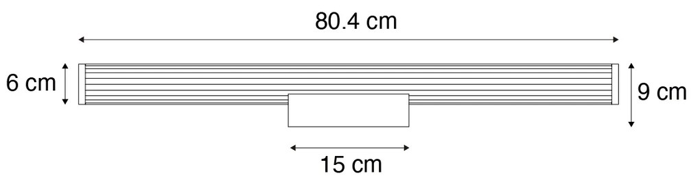 Retro Kinkiet / Lampa scienna brązowy 80,4 cm z LED IP44 - Coco Retro Oswietlenie wewnetrzne