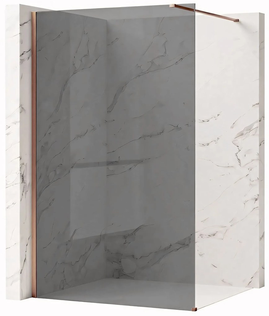 Kabina prysznicowa Walk-In Rea Flexi Grey / Brush Copper 100