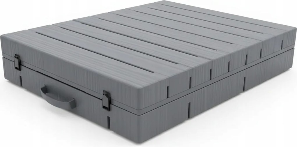 Leżak ogrodowy hotelowy Lagoon SL-02 składany, kolor szary