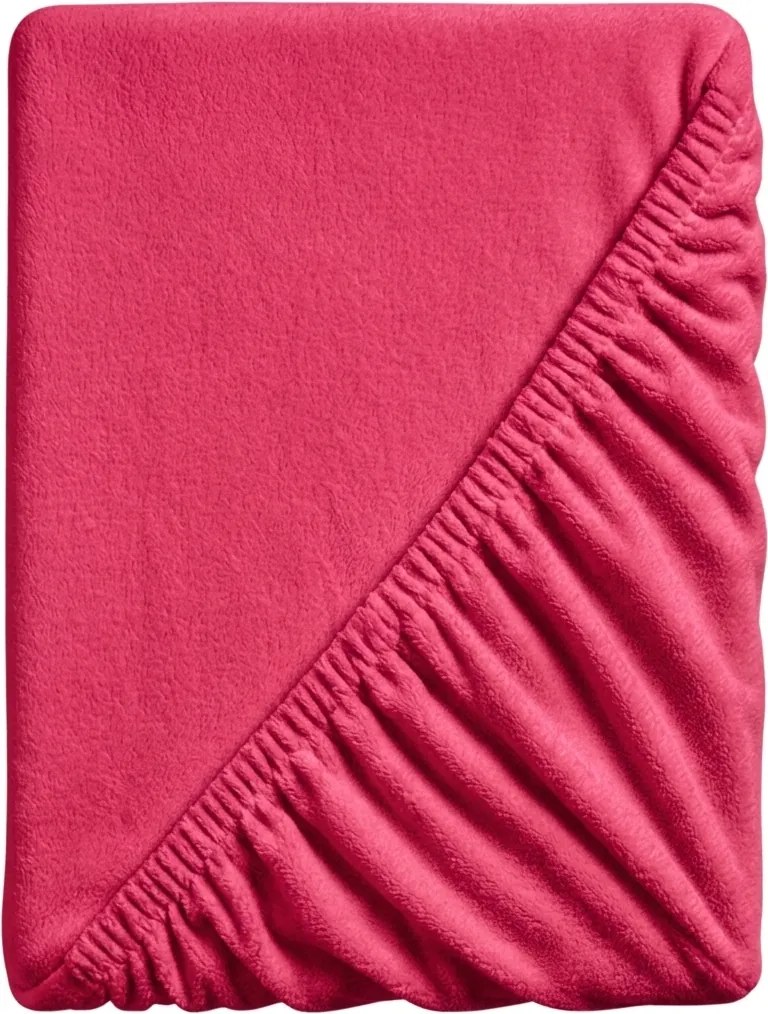 PrzytulneMieszkanie.pl Prześcieradło z mikropluszu SOFT 90x200 cm czerwone