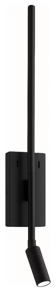 Kinkiet LED TORCH LED/6W/230V + LED/3W czarny