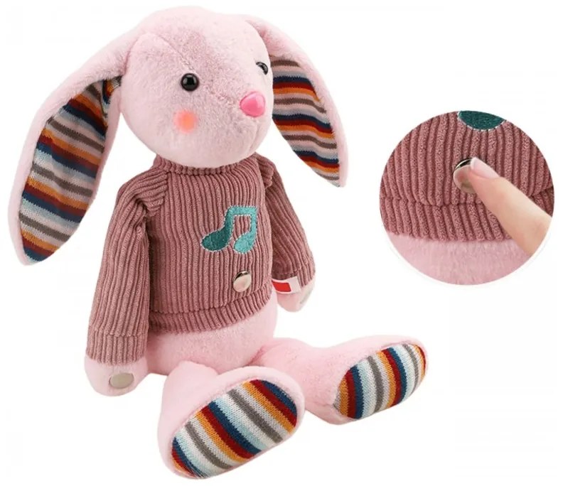 Woopie baby interaktywny króliczek przytulanka z dźwiękiem i światłem