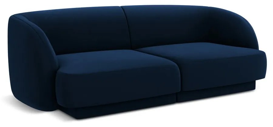 Niebieska aksamitna sofa 184 cm Miley − Micadoni Home