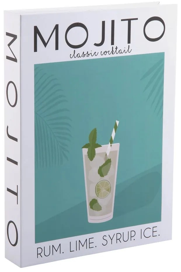 Biało-zielony papierowy pojemnik dekoracyjny 18x4x25 cm Mojito – PT LIVING
