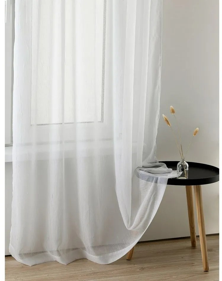 Homede Firana Kresz Eyelets gold, biały, 140 x 275 cm, 140 x 275 cm