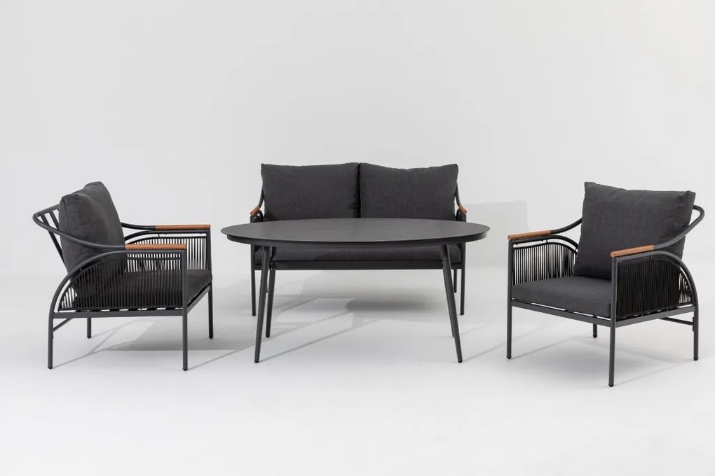 Doppler LUCCA antracyt, +1 ogrodowy zestaw wypoczynkowy 2+1