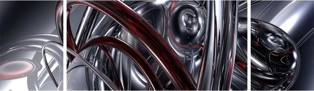 Obraz szarej abstrakcji (170x50 cm)