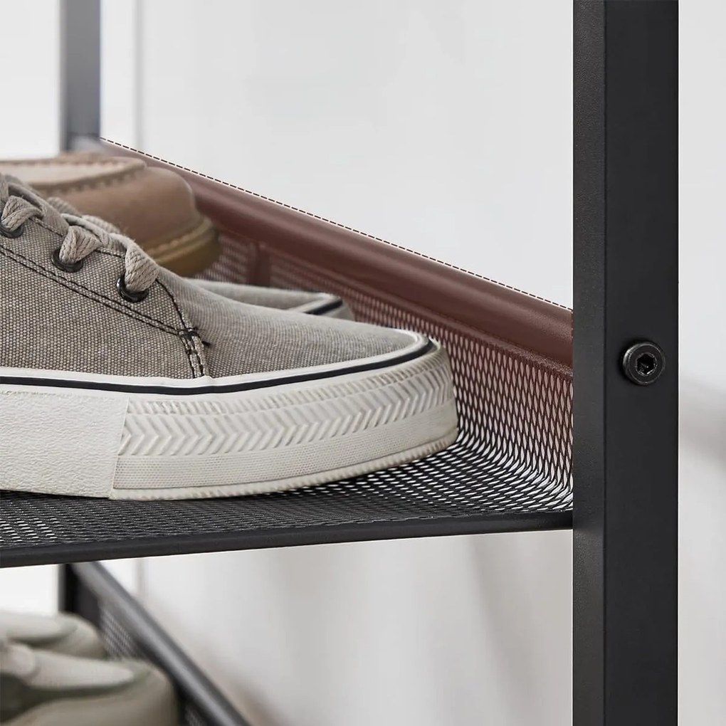 Regał na buty z 4 ażurowymi półkami Malabu 038, dąb sonoma